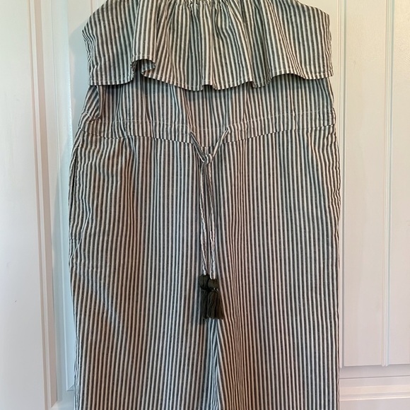 Zara Basic Boho Jumper Romper 100% Cotton Cropped Wide leg Size - Picture 4 of 9